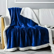 Everlasting Comfort Luxury Polyester Throw Blanket - Soft, 65”x50” (Galaxy Blue)