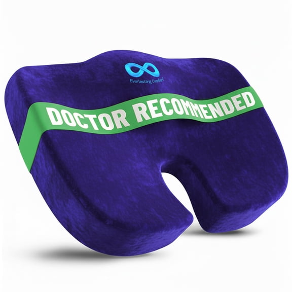 Everlasting Comfort Memory Foam Seat Cushion – Ergonomic U-Shaped Chair Pad for Tailbone Pain Relief