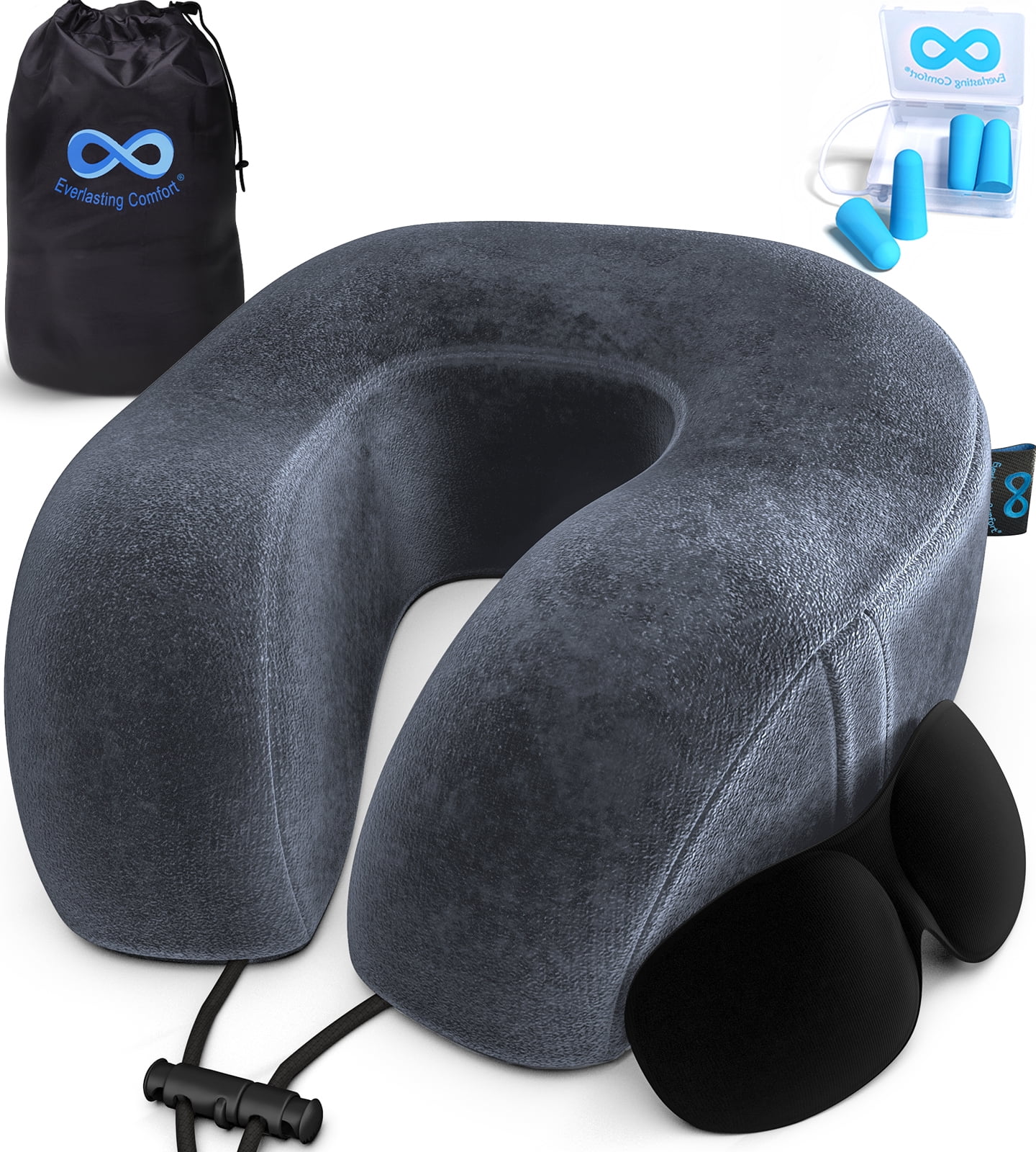 TravelMate Car Neck Pillow (Soft Version)- Neck Pillow; Car Pillow; Memory  Foam Neck Pillow; Neck Rest Pillow; Car Neck Pillow (Color: Black)