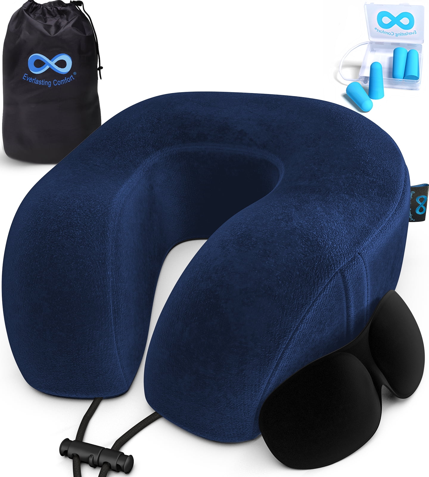 Airplane Travel Pillow: Memory Foam Travel Kit – Everlasting Comfort