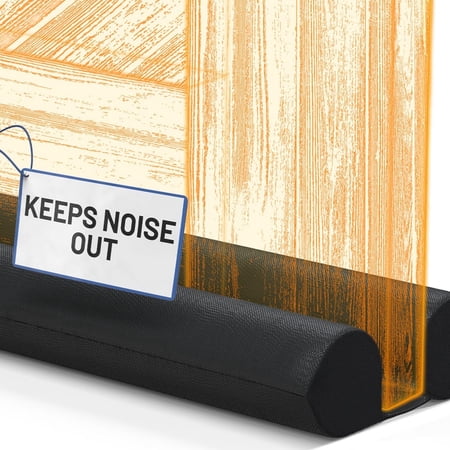 Everlasting Comfort Under Door Draft Stopper - 2” Thick Polyester Foam Draft Blocker & Gap Guard Seal