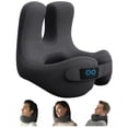 thumbnail image 1 of Everlasting Comfort Upgraded Airplane Neck Pillow Memory Foam Travel Headrest, Gray, 1 of 11