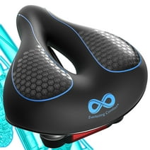 Everlasting Comfort Ventilated Bike Saddle Cushion Waterproof - Dual Shock Absorbing Balls