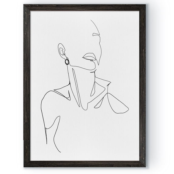 Everlasting Elegance II - Barnwood Framed Canvas - 17 x 20 - Black