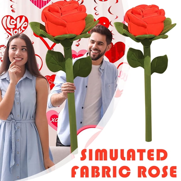 Everlasting Fabric Rose Bouquet Realistic Artificial Flowers for Home Decor Wedding Proposal Gift Soft Touch Fade Resistant Adjustable Stems Romantic Keepsake