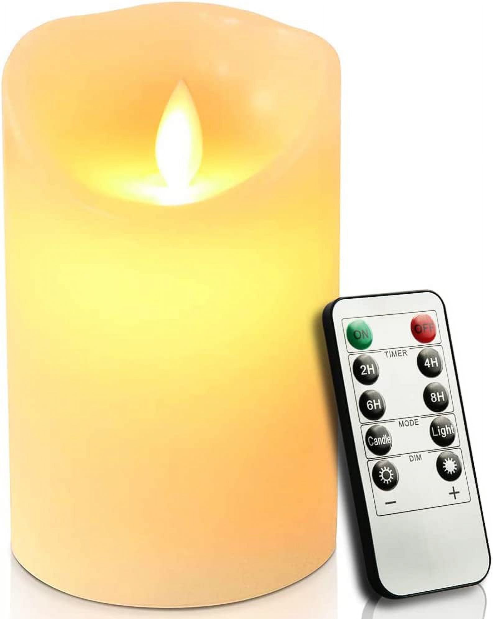 Everlasting Flameless Candle with Remote Timer Battery Operated Fake