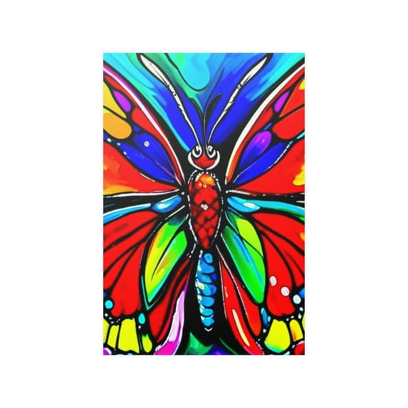 Everlasting Flower Colorful Abstract Butterfly Art Display Print