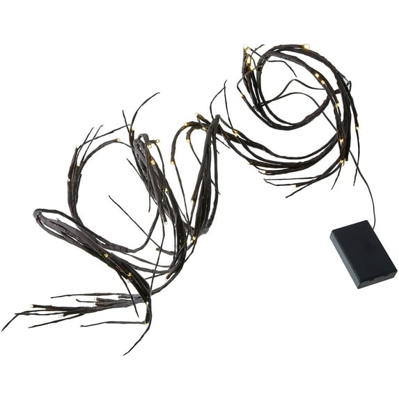 Everlasting Glow 6'L Brown Garland Convertible Home Decor, 5.25InL x 5.25InW x 5.75InH,