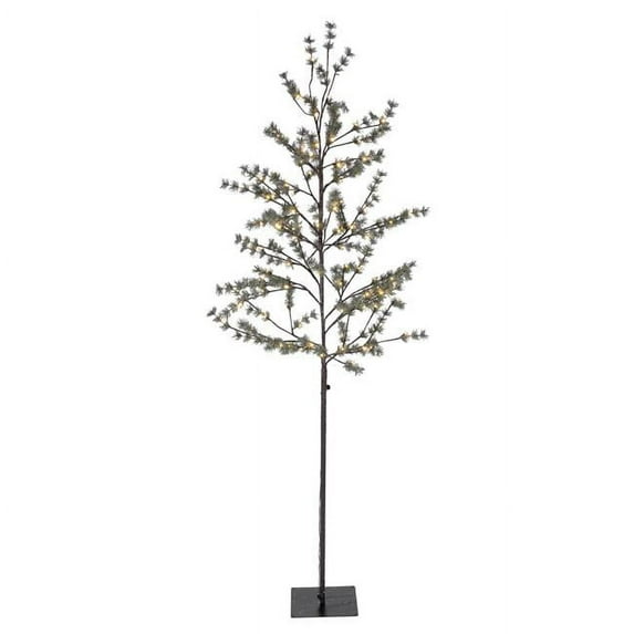 Everlasting Glow 7 ft. Tall Icy Pine Winter Lighted Tree - Warm White LED
