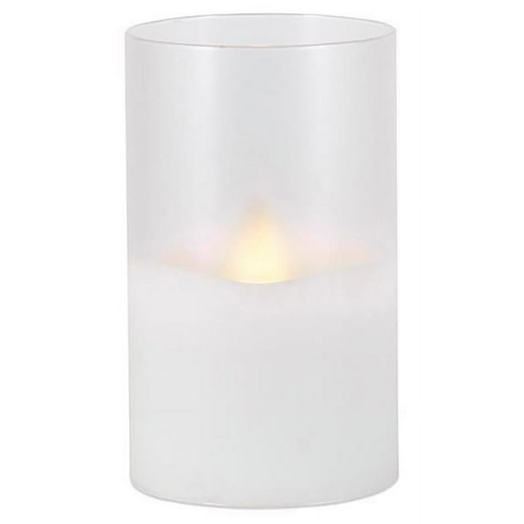 Everlasting Glow 9072003 White No Scent Flameless Hand Poured Candle - Pack of 6