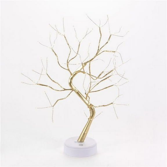 The Gerson Company Elegant Champagne Gold Tree with Warm LED Lights - N/A