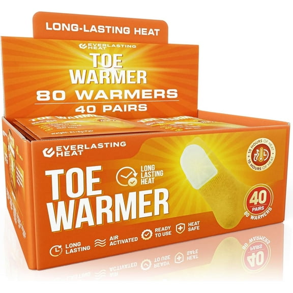 Everlasting Heat RX Instant Heat Foot Warmers & Heat Packs for Cold Weather, 40 Pairs (80 Count)