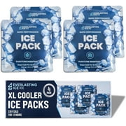 Everlasting Ice RX Rapid Performance Reusable Ice Packs for Lunch Boxes, Lunch Bags, or Coolers, 21.2 oz, 4-Pack