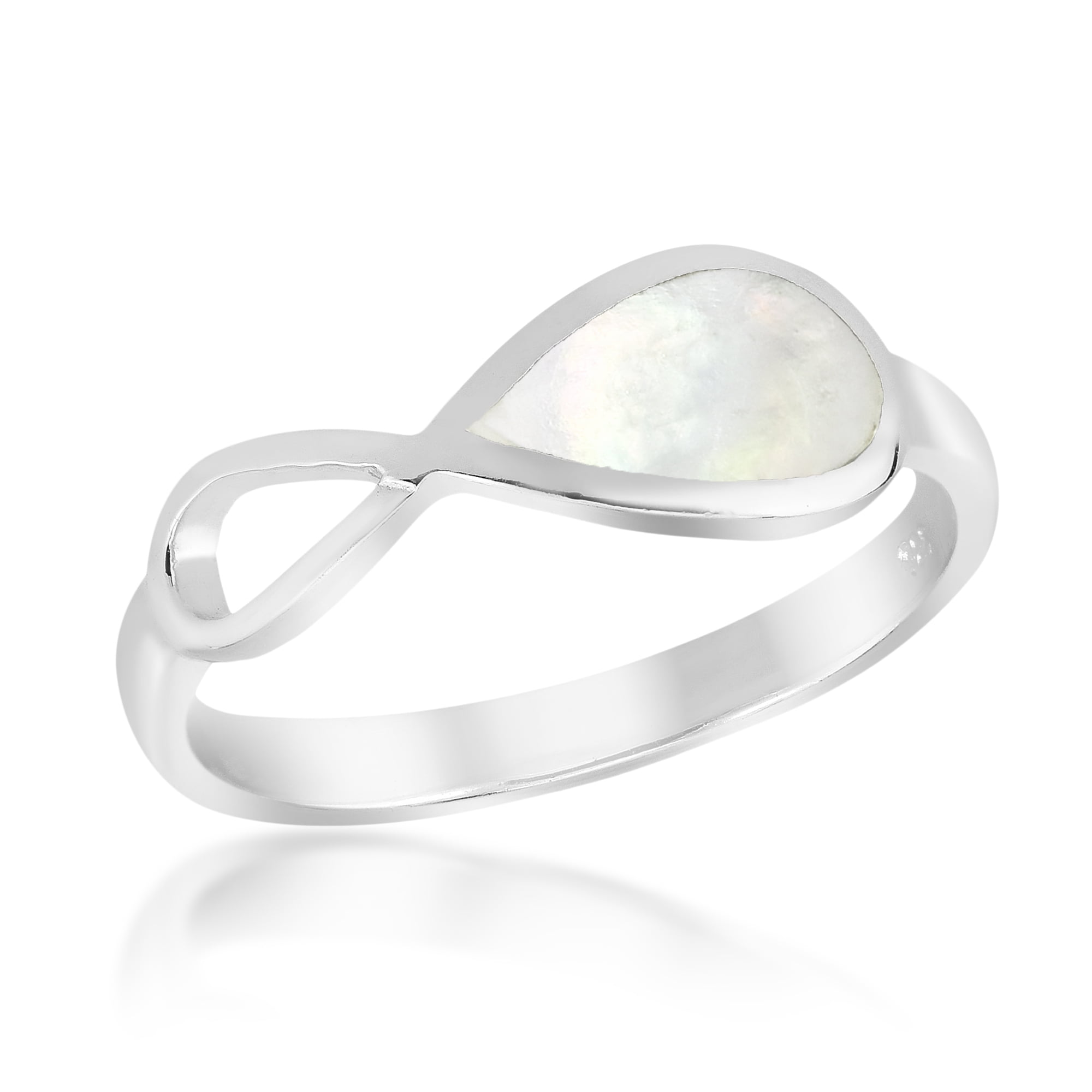 Everlasting Infinity Bond Semi Mother of Pearl inlay Sterling