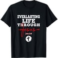 thumbnail image 1 of Everlasting Life Through Jesus Bible John 3:16 Christian T-Shirt Black Medium, 1 of 4