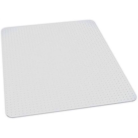 Everlife Anchor Bar Rectangle Vinyl Chair Mat For Flat To Low Pile Carpet, 46 By 60-Inch, Clear