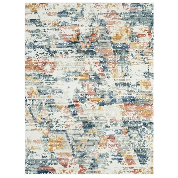 Everloom Magnolia Allegra Modern Geometric Area Rug, Beige/Blue, 7'10"x10'2"