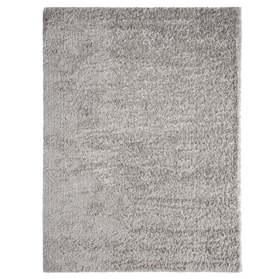 Everloom Royal Shag Pearl Modern Super Soft Solid Area Rug, Grey, 3'11"x5'2"