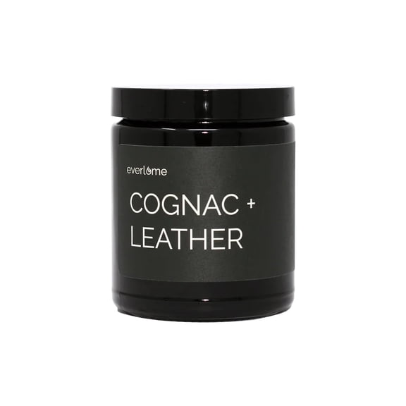 Everlume Cognac + Leather 8 oz Soy Wax Candle