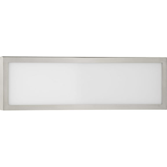 Everlume Collection 1-Light Brushed Nickel Frosted Glass LED Modern Bath Vanity Linear Panel Light