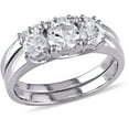 thumbnail image 1 of Everly Women's Sapphire 10k White Gold Bridal Set, 1 of 7