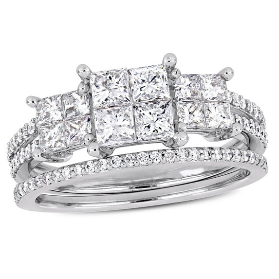 Everly Women's Diamond 14k White Gold Bridal Set