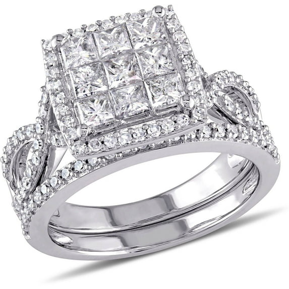 Everly Women's Diamond 10k White Gold Bridal Set