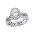 thumbnail image 1 of Everly Women's Created Moissanite 10k White Gold Bridal Set, 1 of 6
