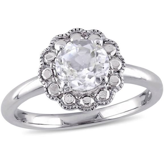 Everly Women's Topaz and 10k White Gold Ring