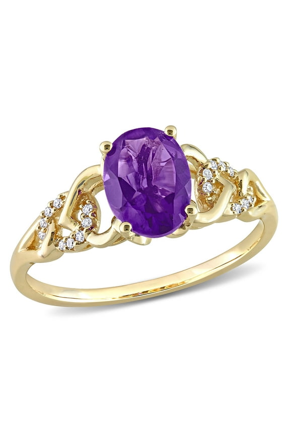 Women's Amethyst 10k Yellow Gold Ring