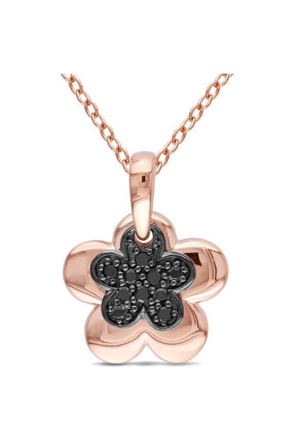 Women's Diamond 10k Rhodium Necklace