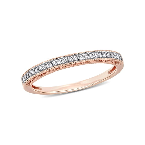 Everly Women's Diamond 10k Rose Gold Wedding Ring