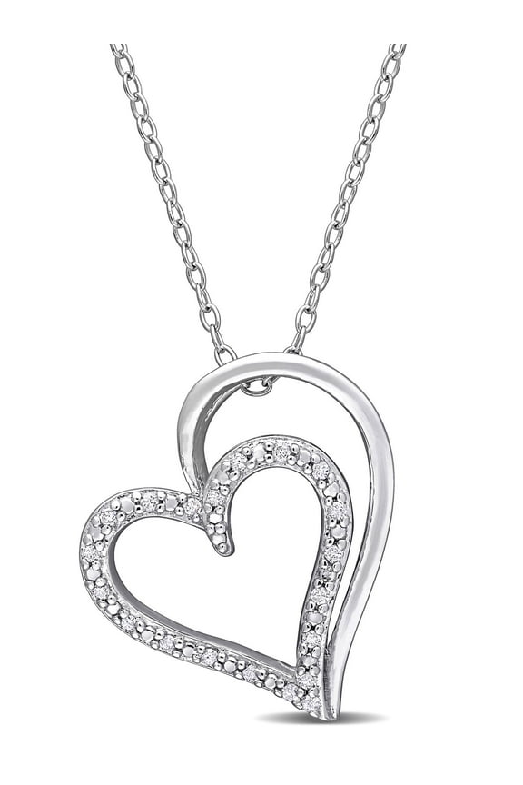 Women's Diamond Sterling Silver Necklace