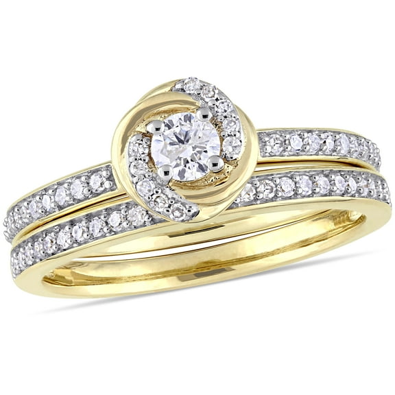 Everly Women's Diamond 10k Yellow Gold Bridal Set