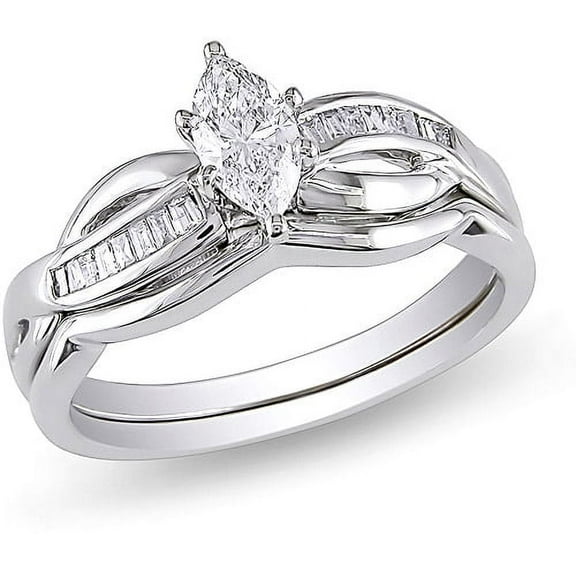 Everly Women's Diamond 14k White Gold Bridal Set