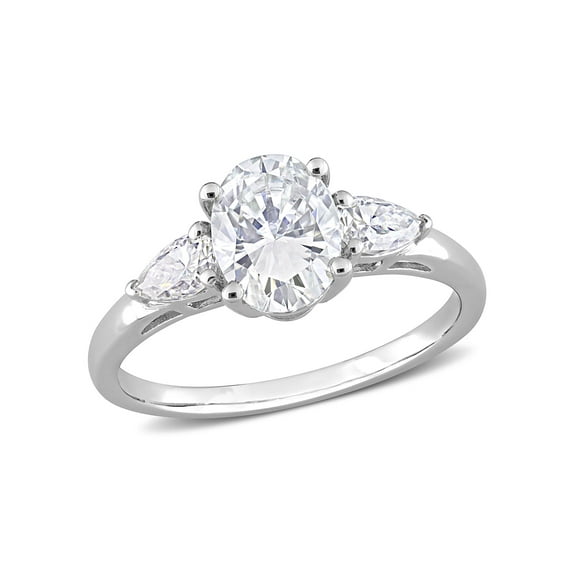 Everly Women's Created Moissanite Sterling Silver Engagement Ring