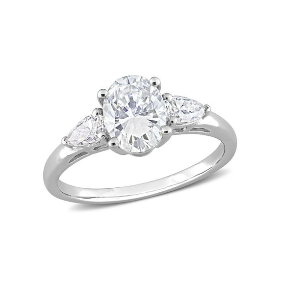Everly Women's Created Moissanite Sterling Silver Engagement Ring