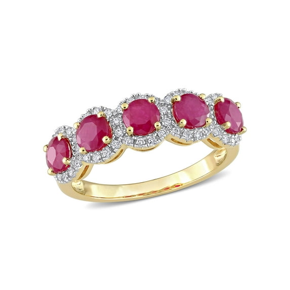 Everly Women's Ruby 14k Yellow Gold Ring