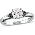 thumbnail image 1 of Everly Women's Created Sapphire and Diamond Sterling Silver Engagement Ring, 1 of 1
