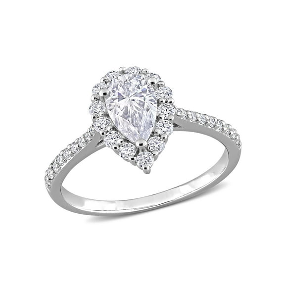 Everly Women's Created Moissanite Sterling Silver Engagement Ring