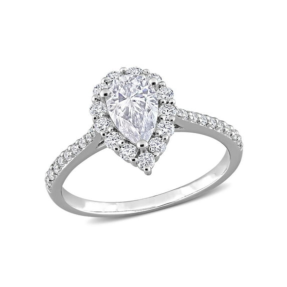 Everly Women's Created Moissanite Sterling Silver Engagement Ring