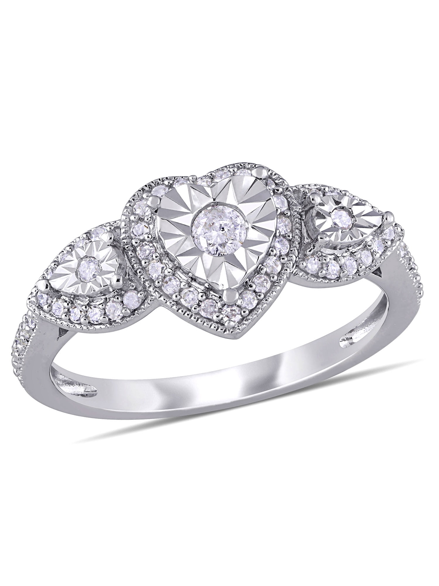 Everly Women's Diamond Sterling Silver Engagement Ring