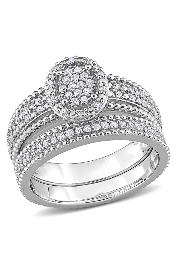 Women's Diamond Sterling Silver Engagement Ring