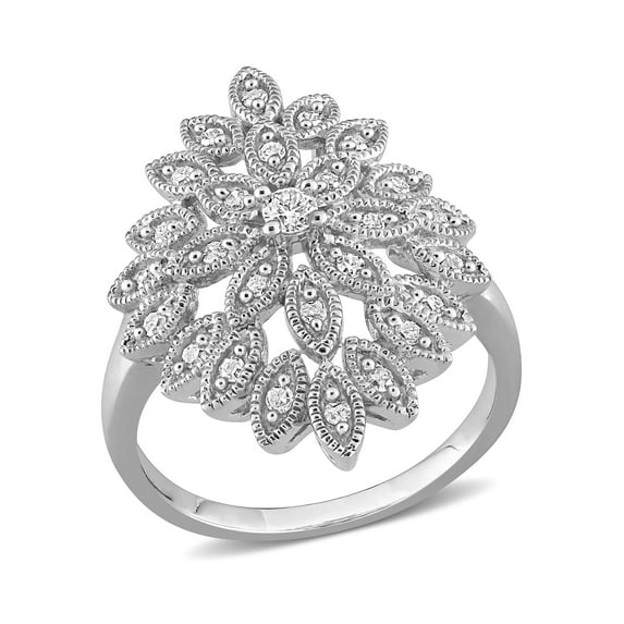 Everly Women's Diamond Sterling Silver Ring - Walmart.com