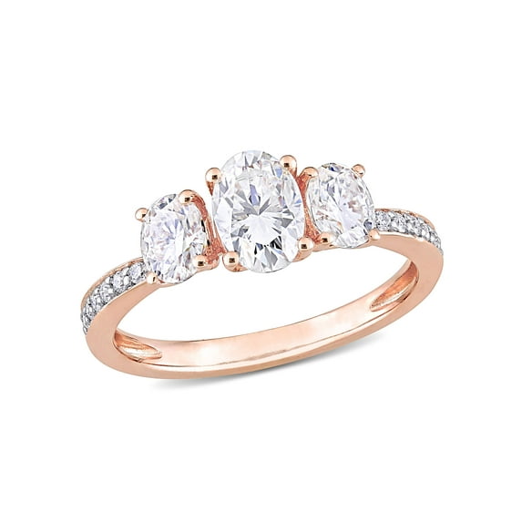 Everly Women's Moissanite 10K Rose Gold Engagement Ring