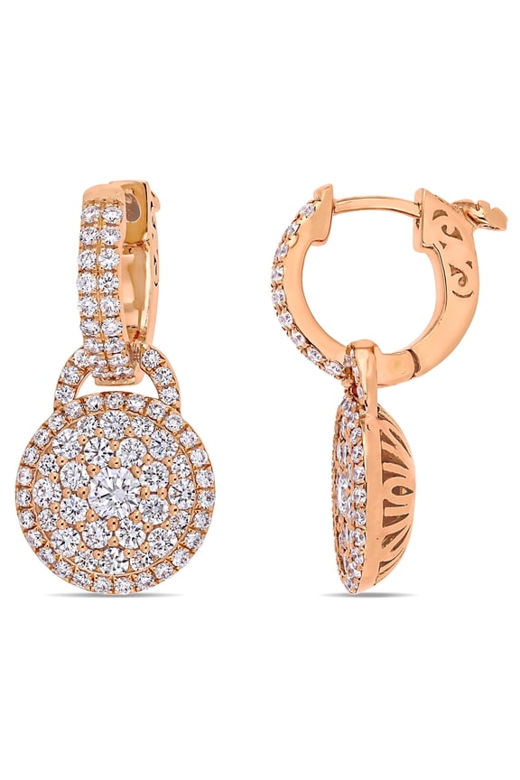 Women's Diamond 14k Rose Gold Earrings