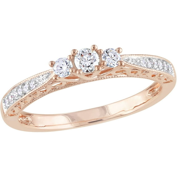 Everly Women's Diamond 10K Rose Gold Engagement Ring