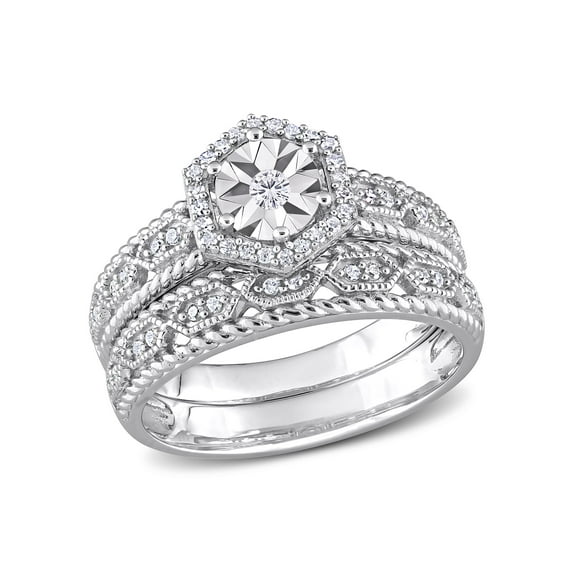 Everly Women's Diamond Sterling Silver Bridal Set