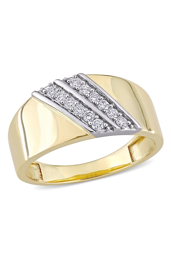 Men's Diamond Sterling Silver Wedding Ring
