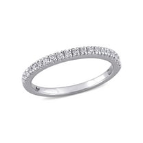 Everly Women's Created Moissanite 10k White Gold Wedding Ring